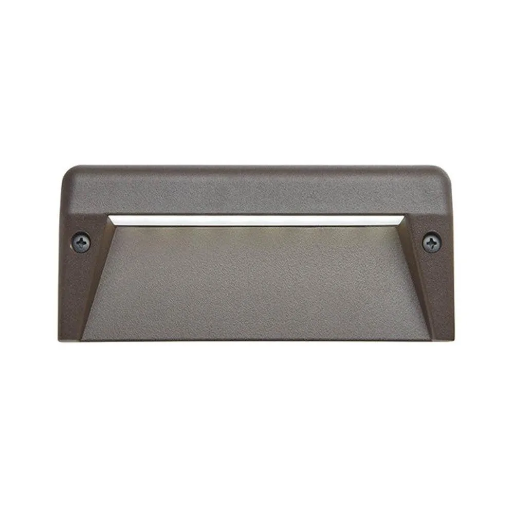 12V 6" LED Surface Mount Step Light 3000K Textured Architectural Bronze
