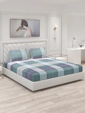 130 GSM Polyester Double Bed Bedsheet with 2 Pillow Covers