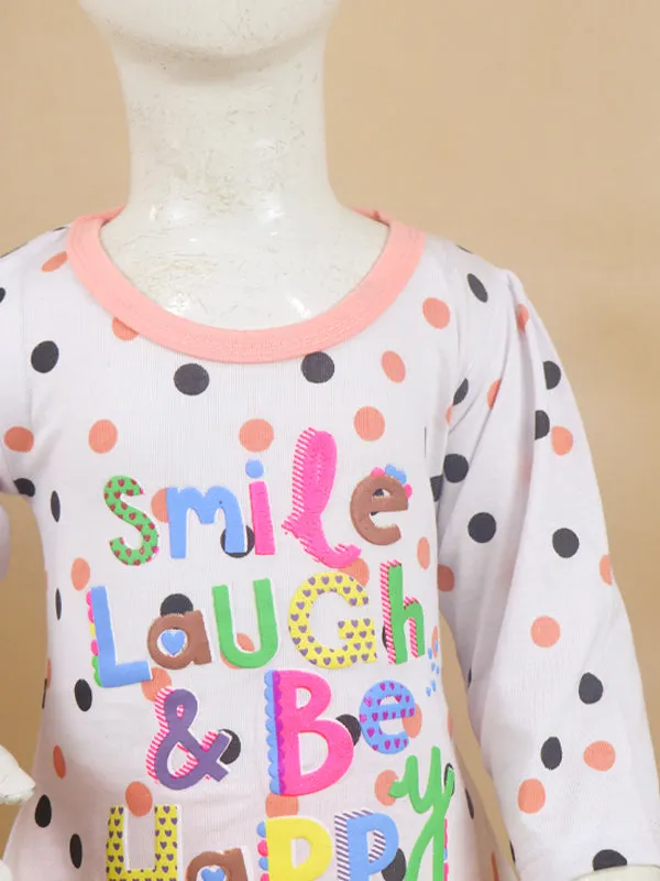 1Yr - 4Yrs Happy Light Peach Suit For Girls RG GS47