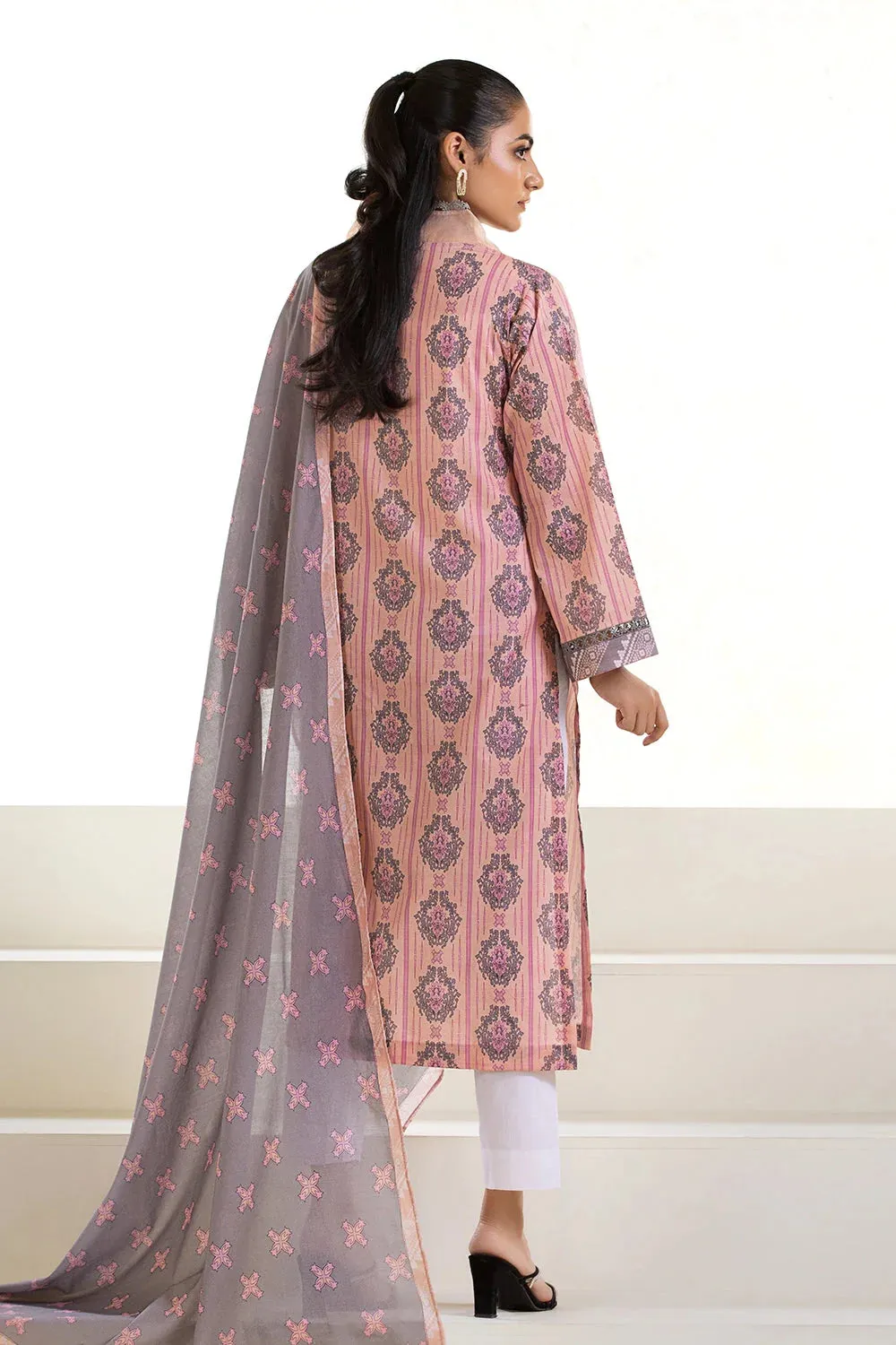 2PC Unstitched Printed Lawn Shirt and Dupatta KSD-2741