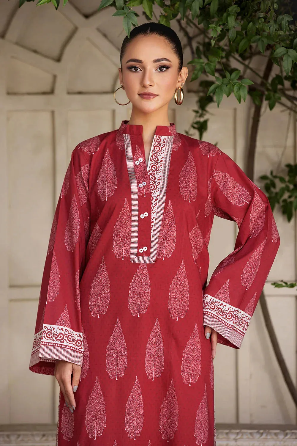 2PC Unstitched Printed Lawn Shirt and Trouser KST-2647