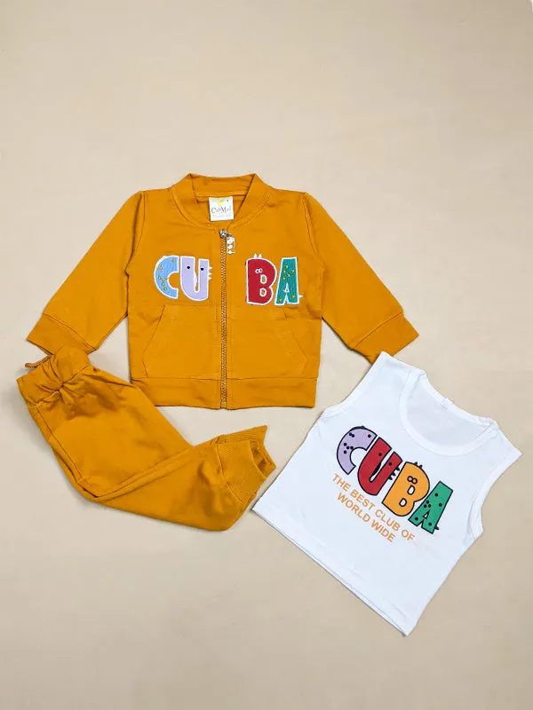 3Mth - 9Mth Cuba Mustard Baba Suit For Newborns NBS148