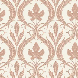Adirondack Damask Wallpaper in Clay/Beige from Damask Resource Library