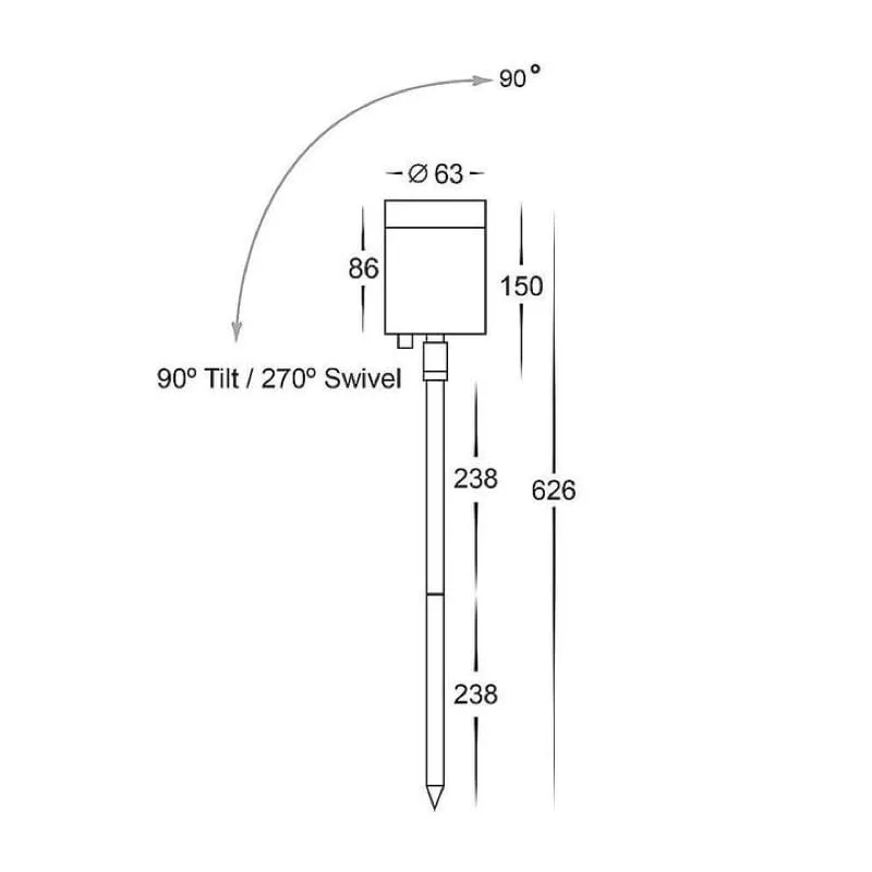 Adjustable LED Garden Spike Light | Assorted Finishes | TRIColour