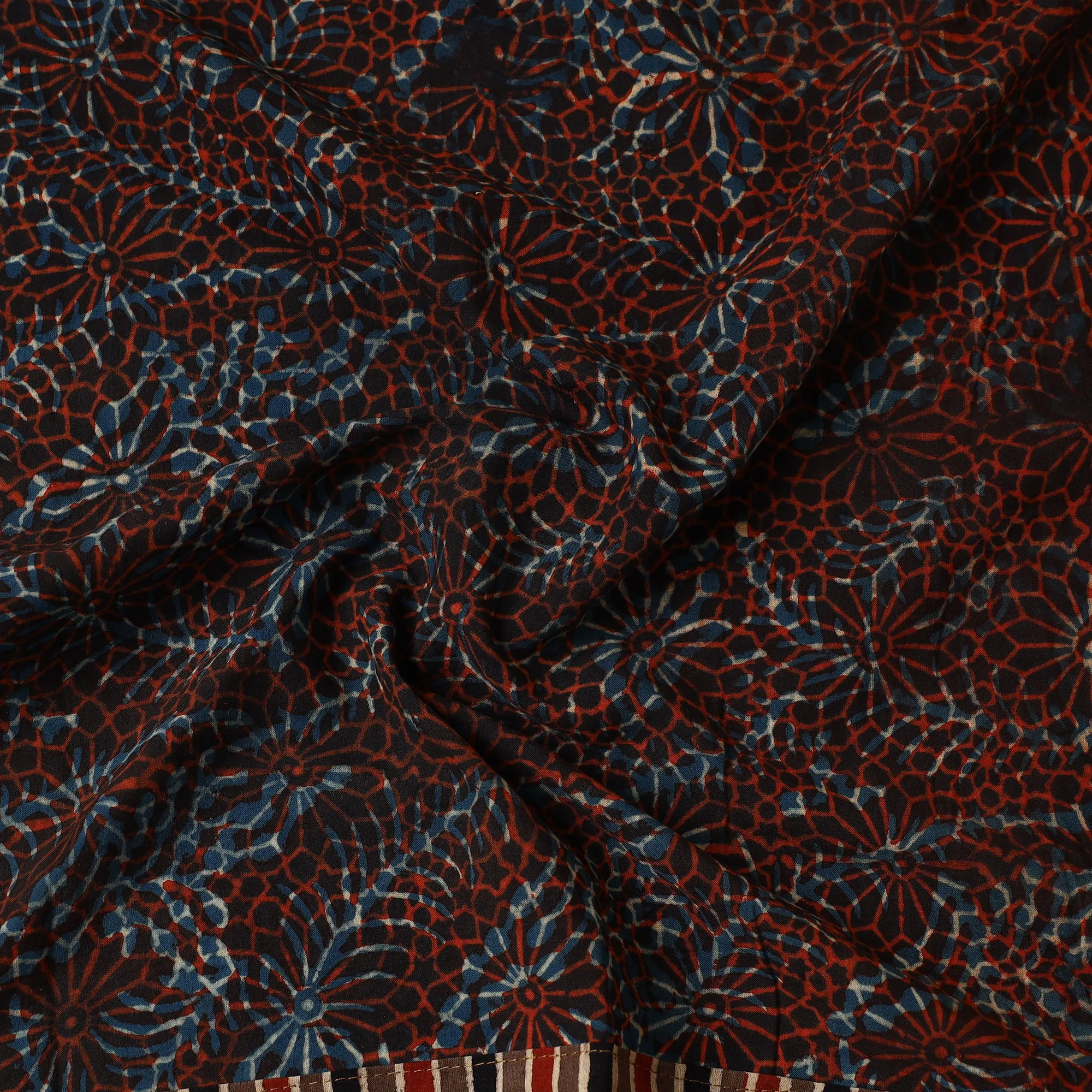 Ajrakh Block Printed Cotton Bandana
