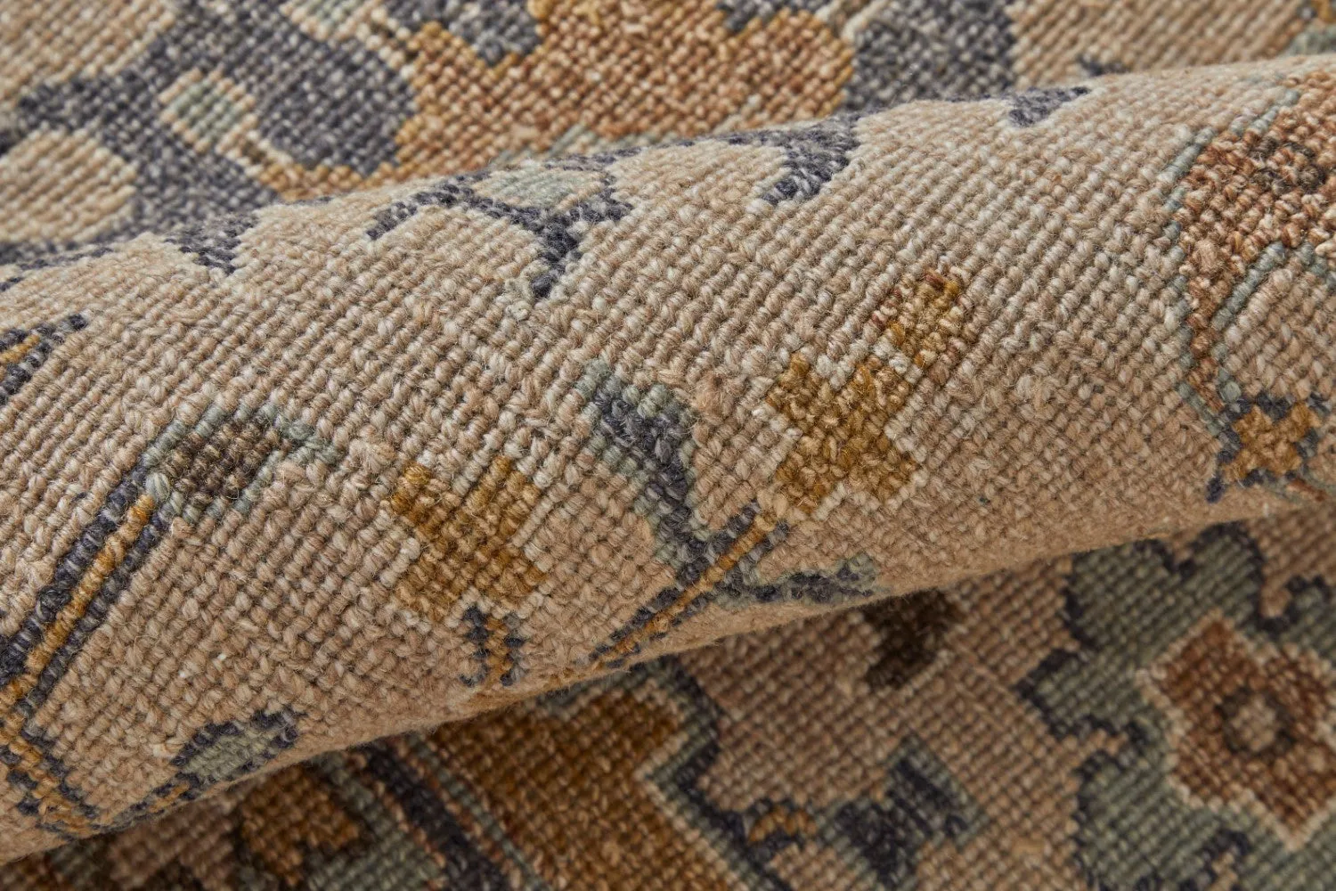 Aleska Oriental Tan/Blue/Gold Rug