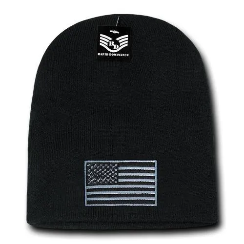 America USA Flag Knit Beanies (Cuffless) - R95