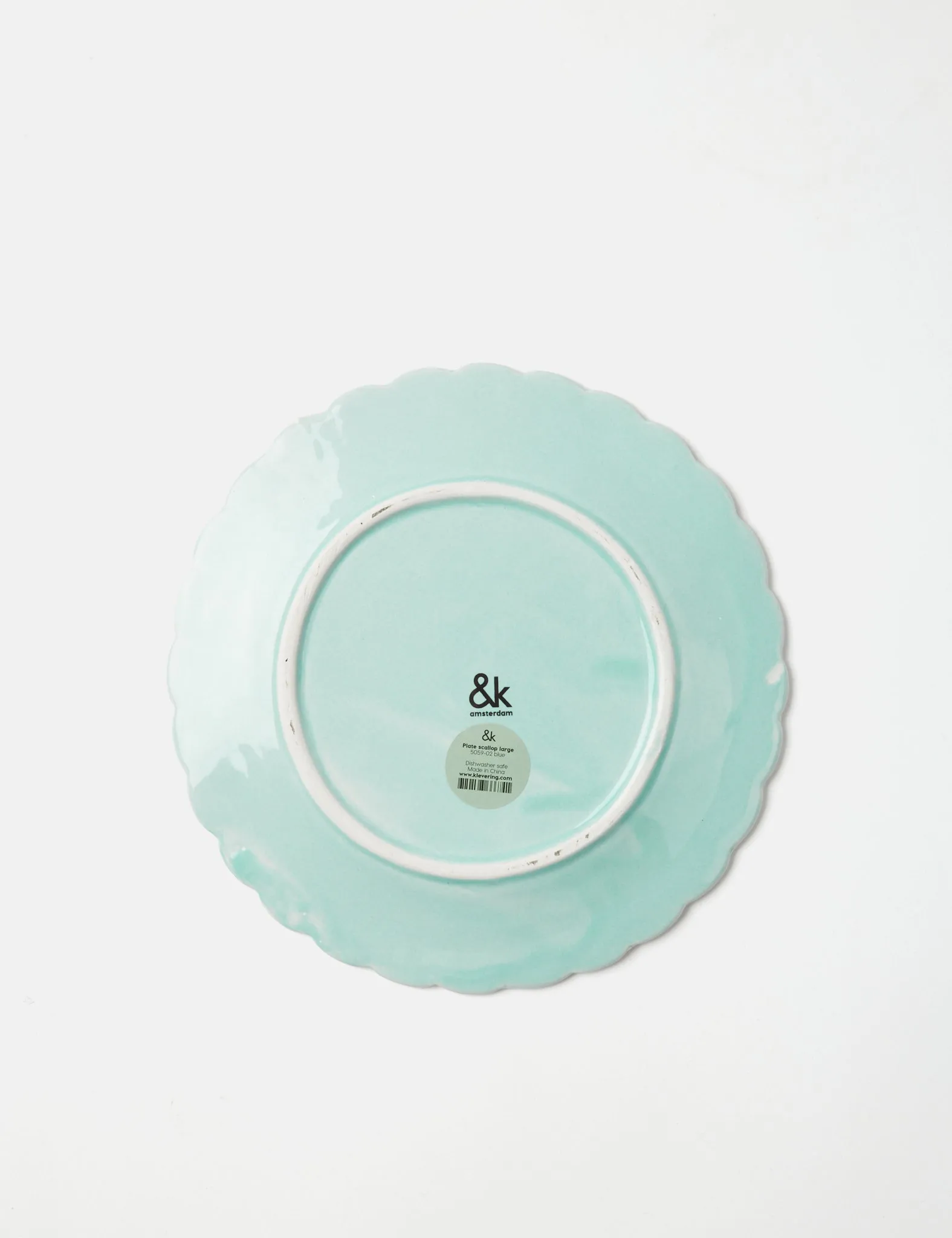 & Klevering Large Plate Scallop - Blue