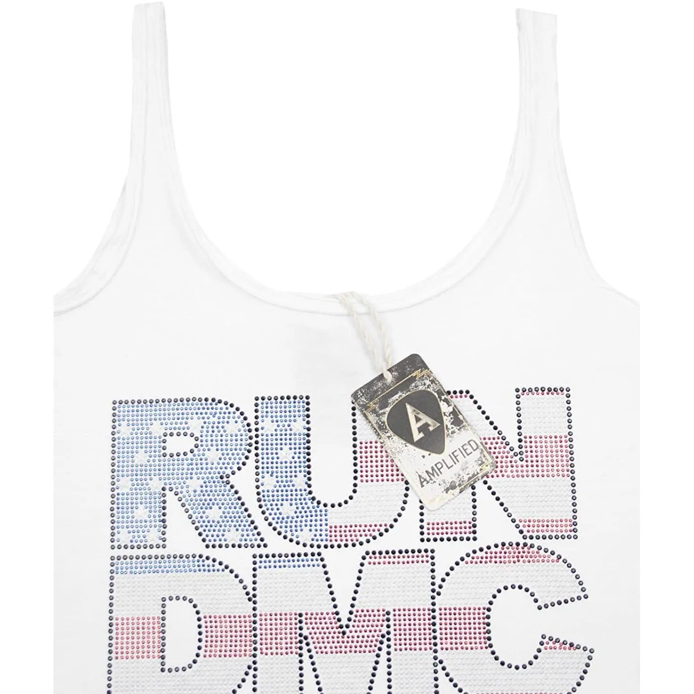 Amplified Womens/Ladies Run DMC USA Diamante Tank Top