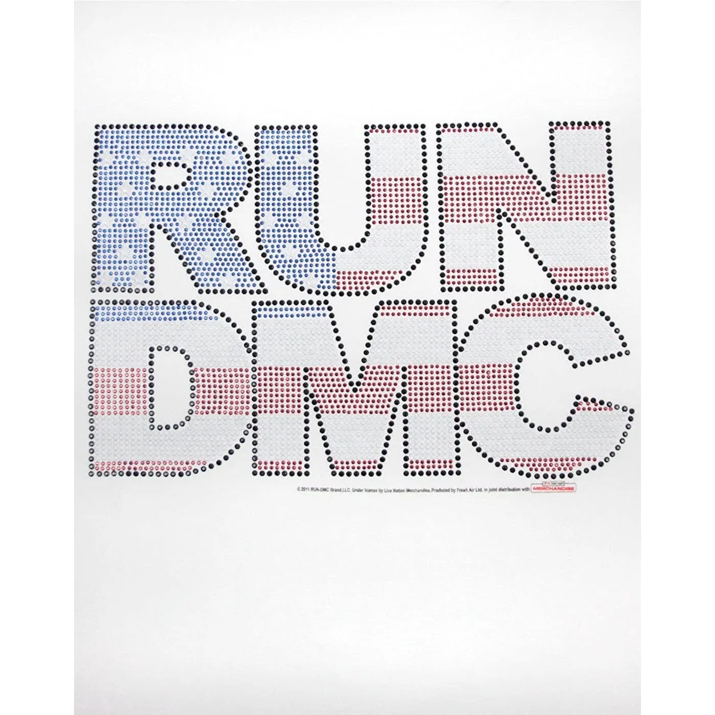Amplified Womens/Ladies Run DMC USA Diamante Tank Top