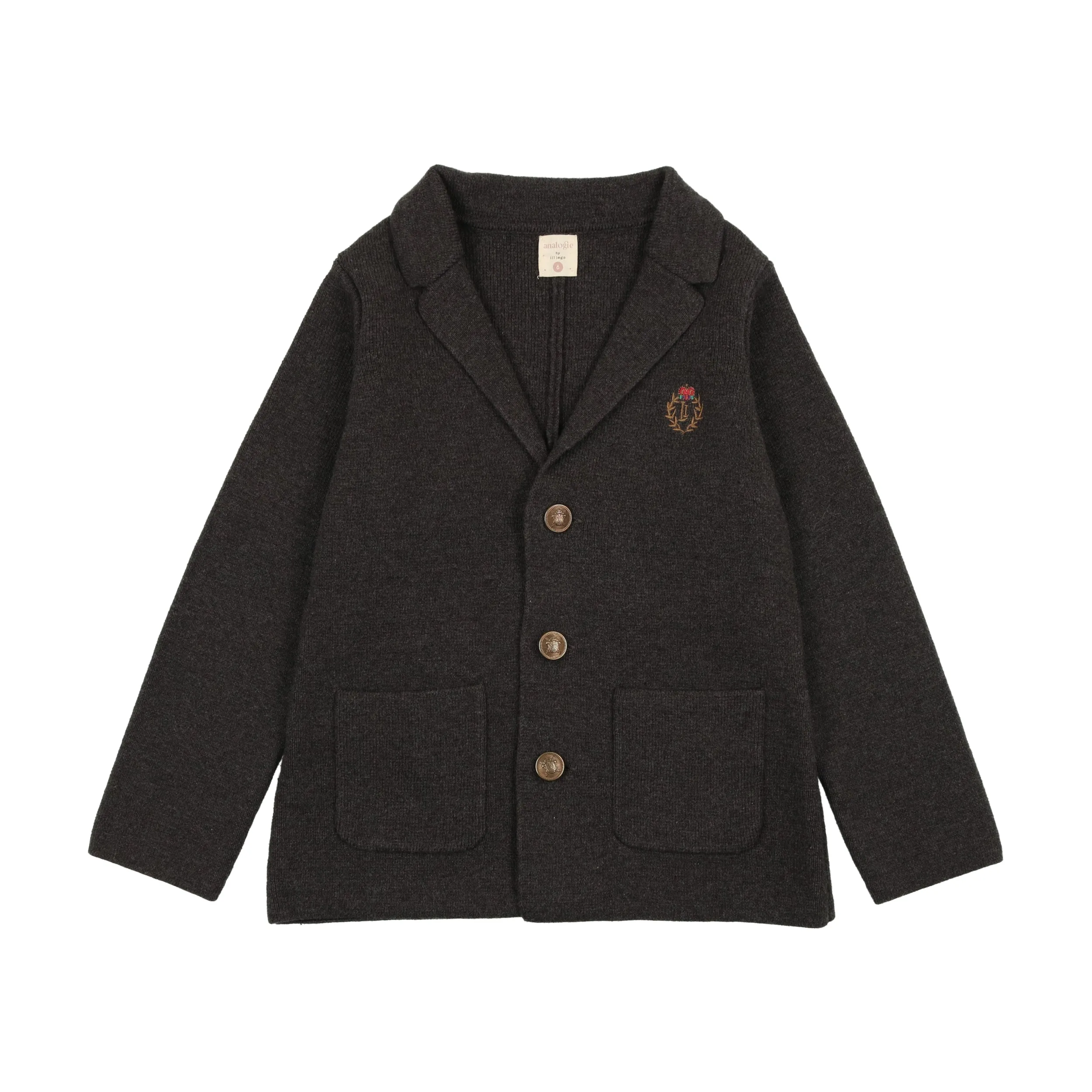 ANALOGIE GREY CREST KNIT BLAZER
