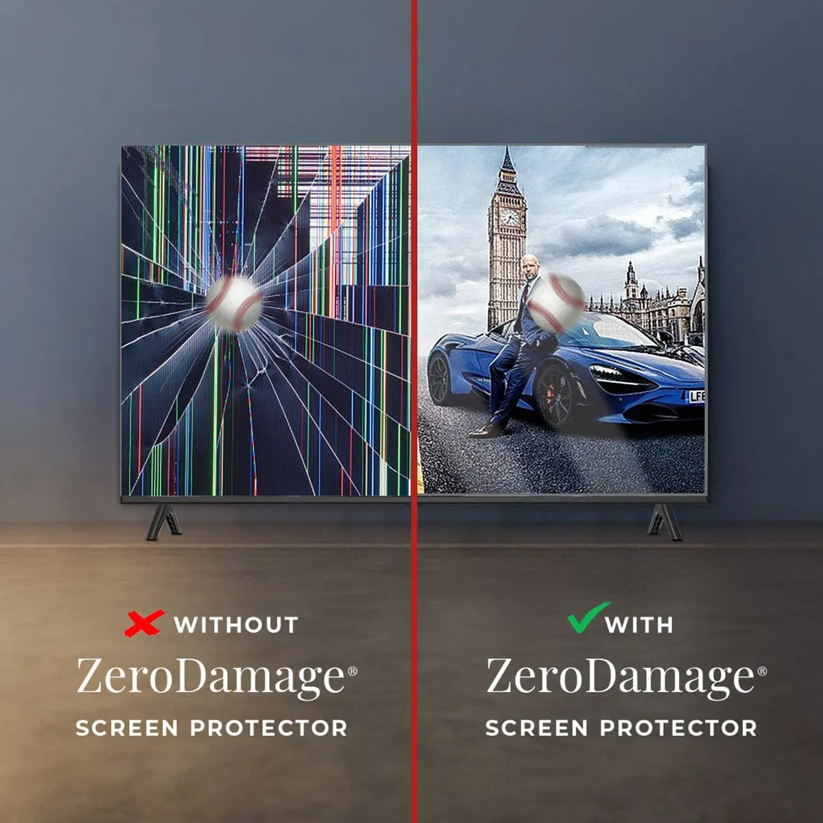 Anti-Blue Light TV Screen Protector - Most 50" TVs