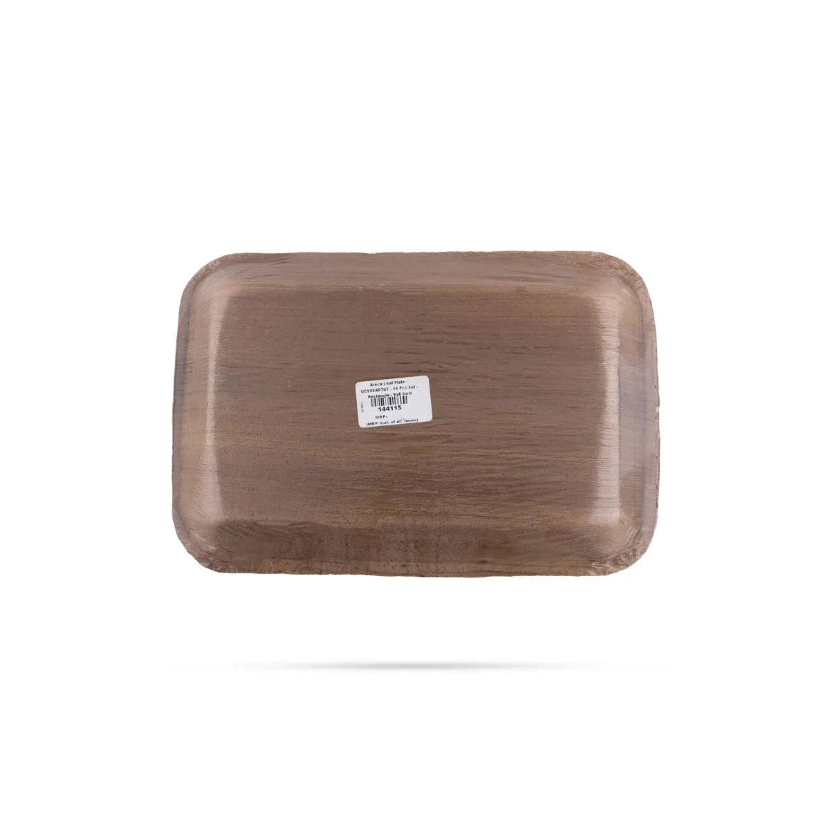 Areca Leaf Plate Set - 9 x 6 Inches | 10 Pcs/ Rectangle Shape Areca Palm Plates/ Disposable Plate/ 435 Gms