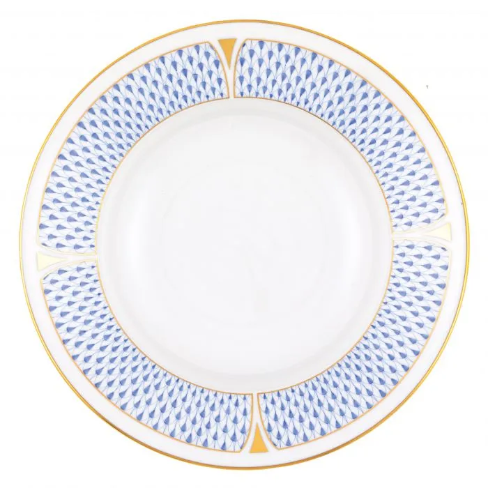 Art Deco Blue Rim Soup