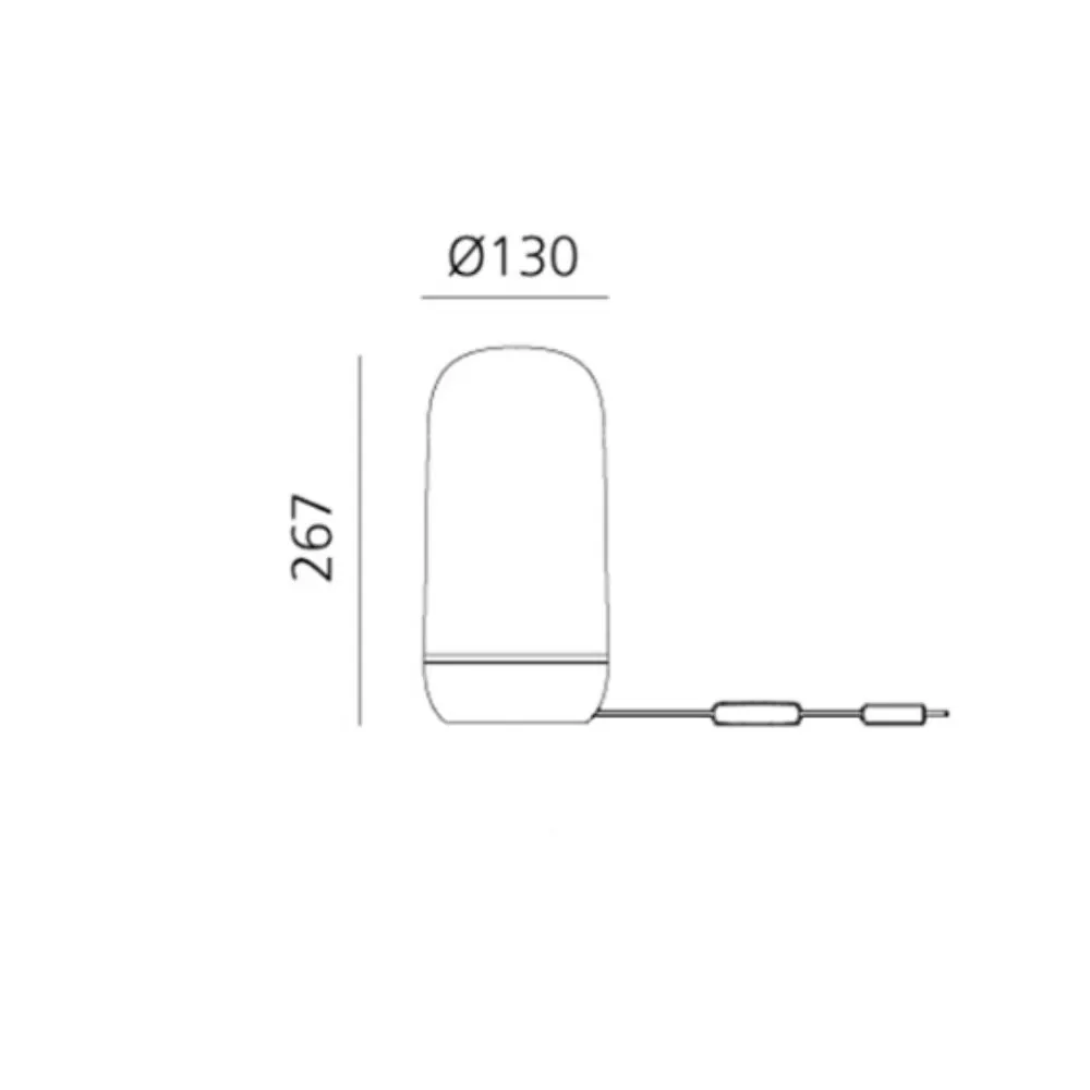 Artemide Gople Plug table lamp white
