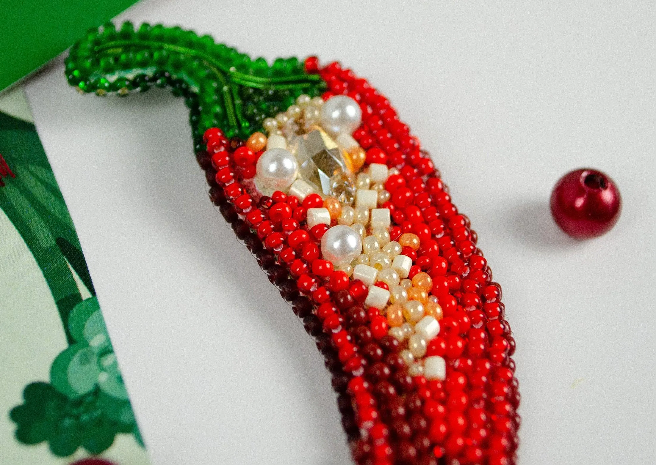 Bead Embroidery Decoration Kit  - Hot pepper AD-233