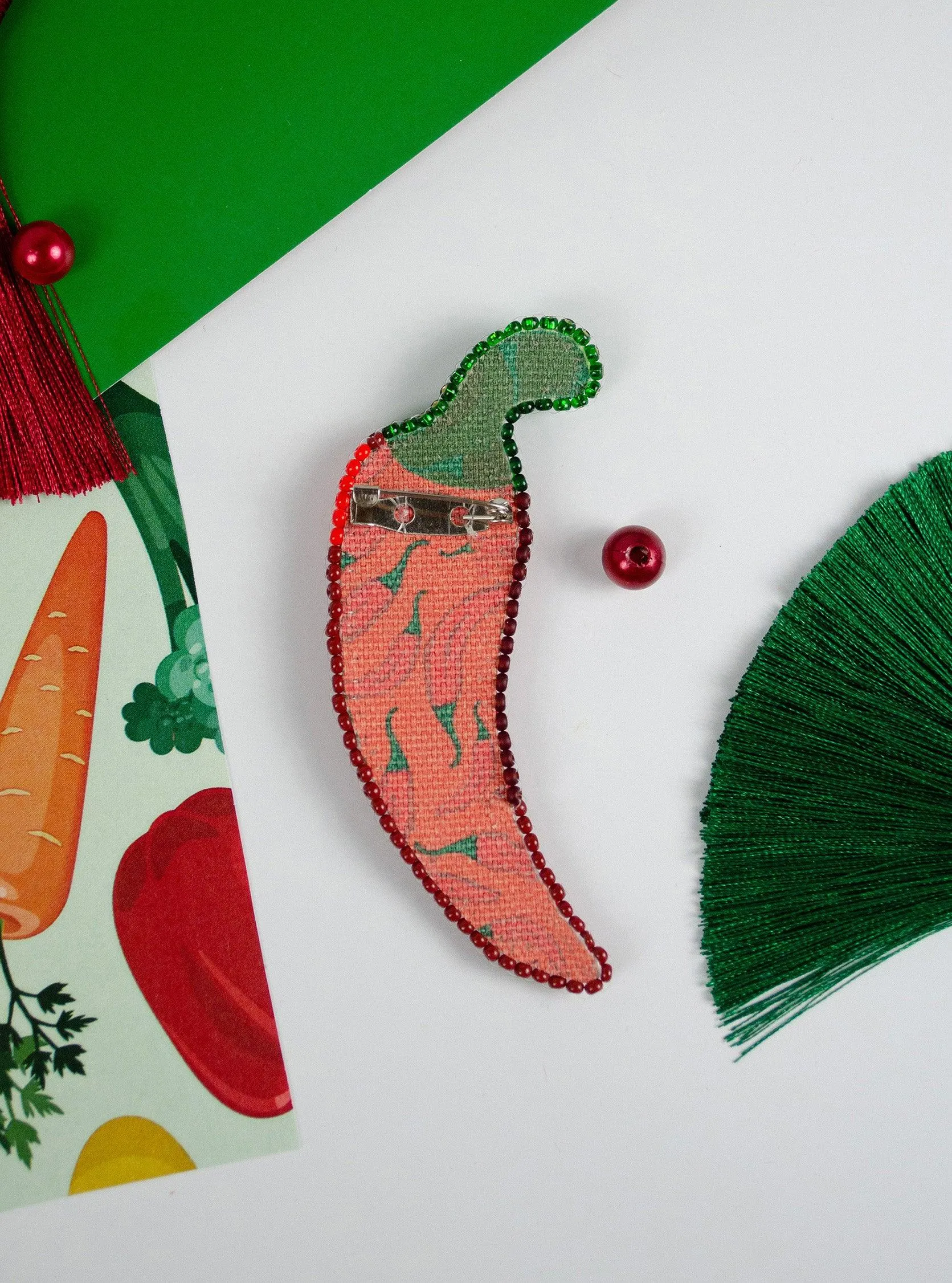 Bead Embroidery Decoration Kit  - Hot pepper AD-233