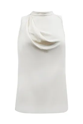 Beige Sleeveless Top