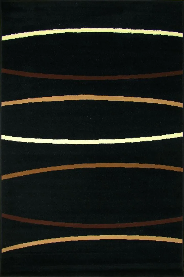 Bello Abstract Rug - 120 Black
