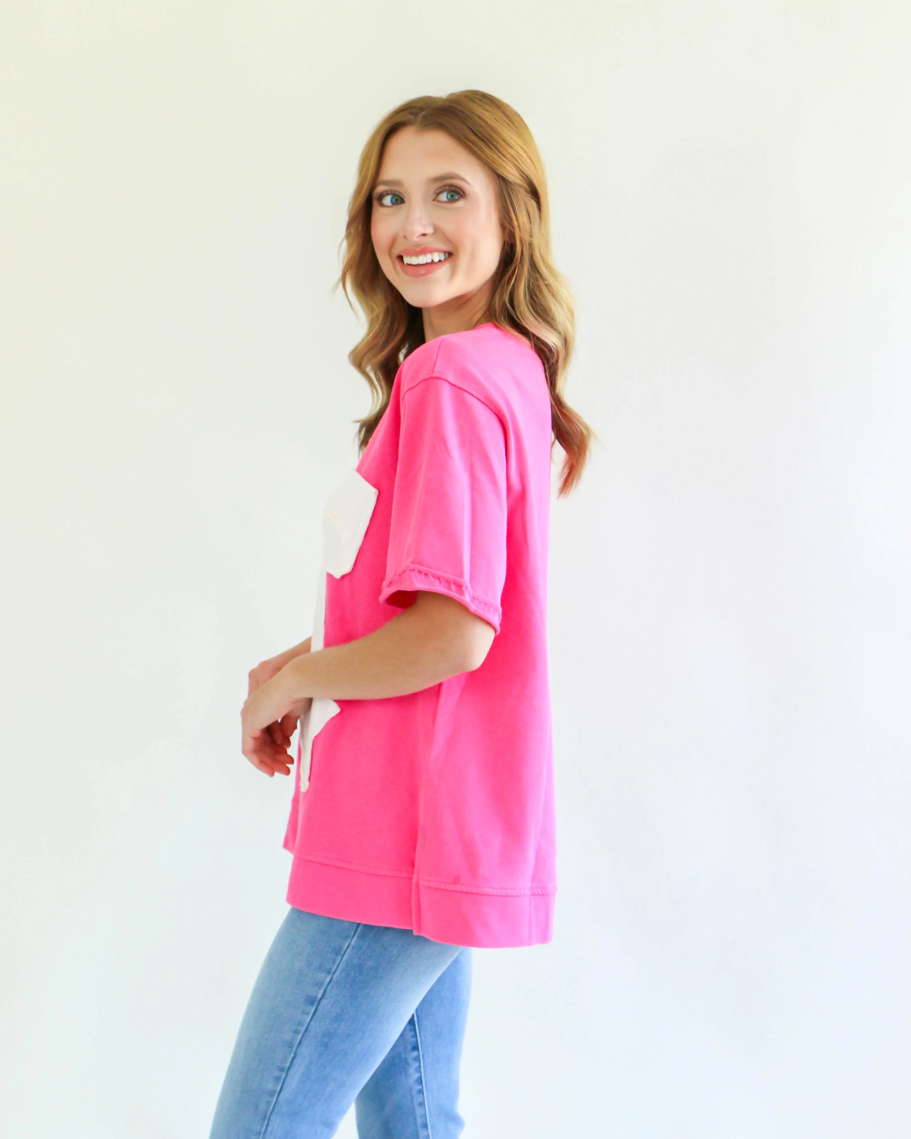 Big Bow Hot Pink Top