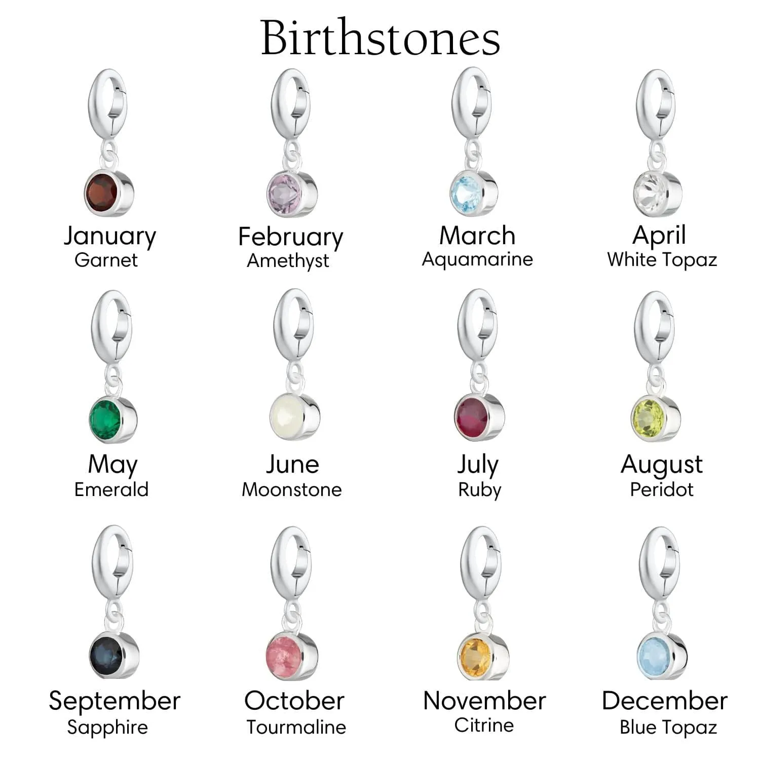 Birthstone Charm Bracelet