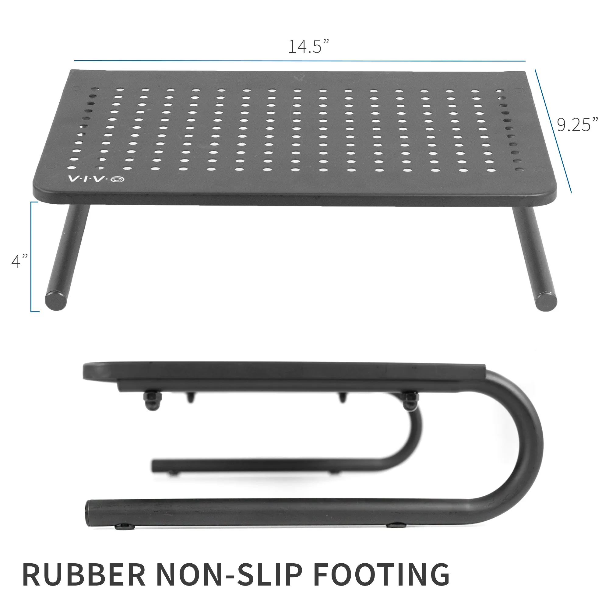 Black Monitor and Laptop Riser Stand