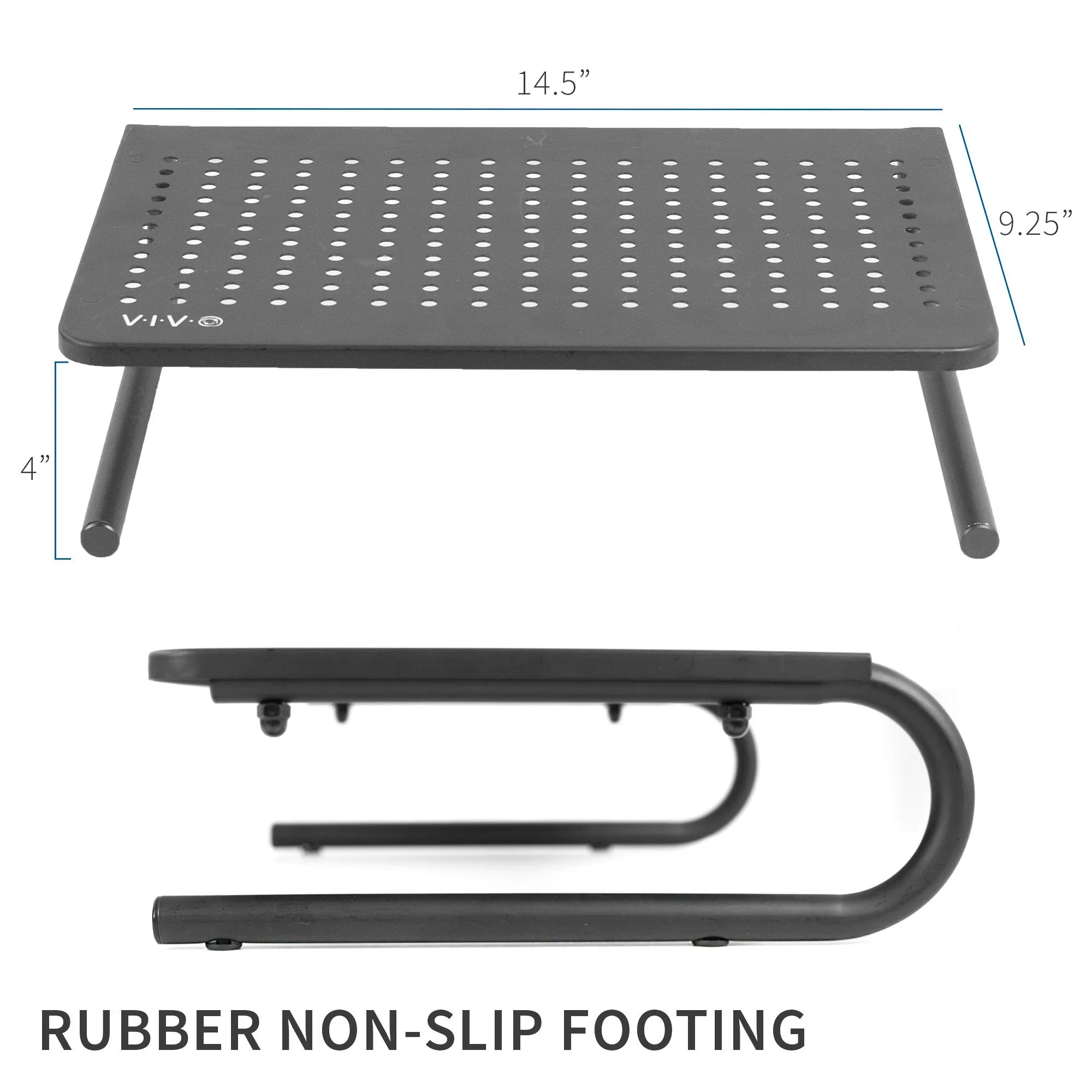 Black Monitor and Laptop Riser Stand