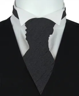 Black Shantung Boys Wedding Cravat