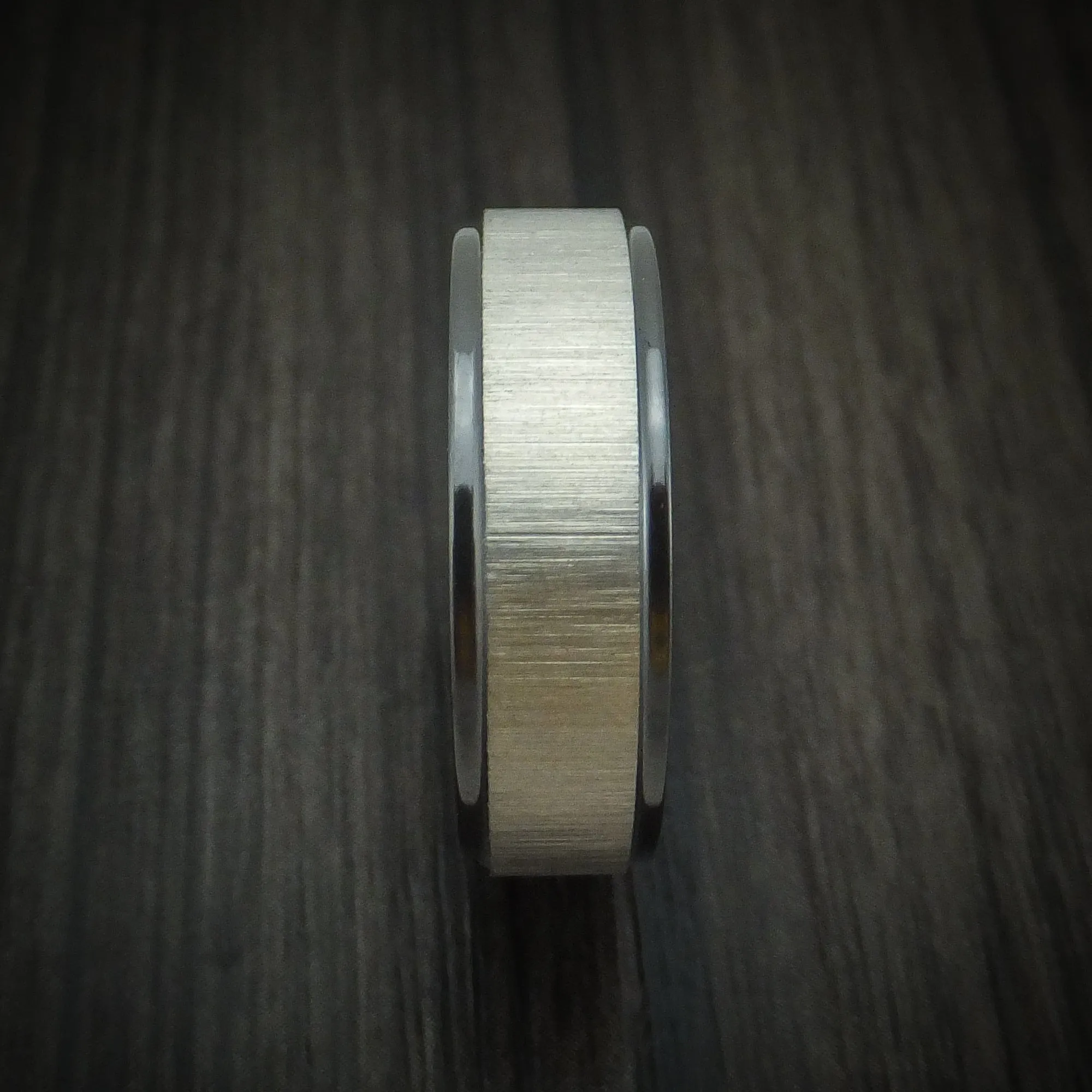 Black Zirconium Cross Satin Finish Men's Ring