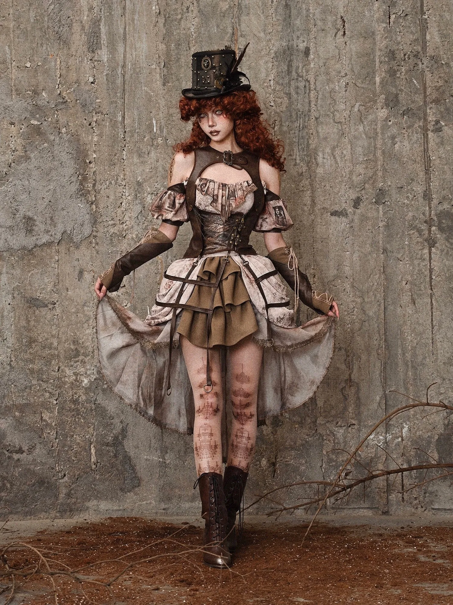 [Blood Supply] Dragon Era steampunk PU Corset Vest