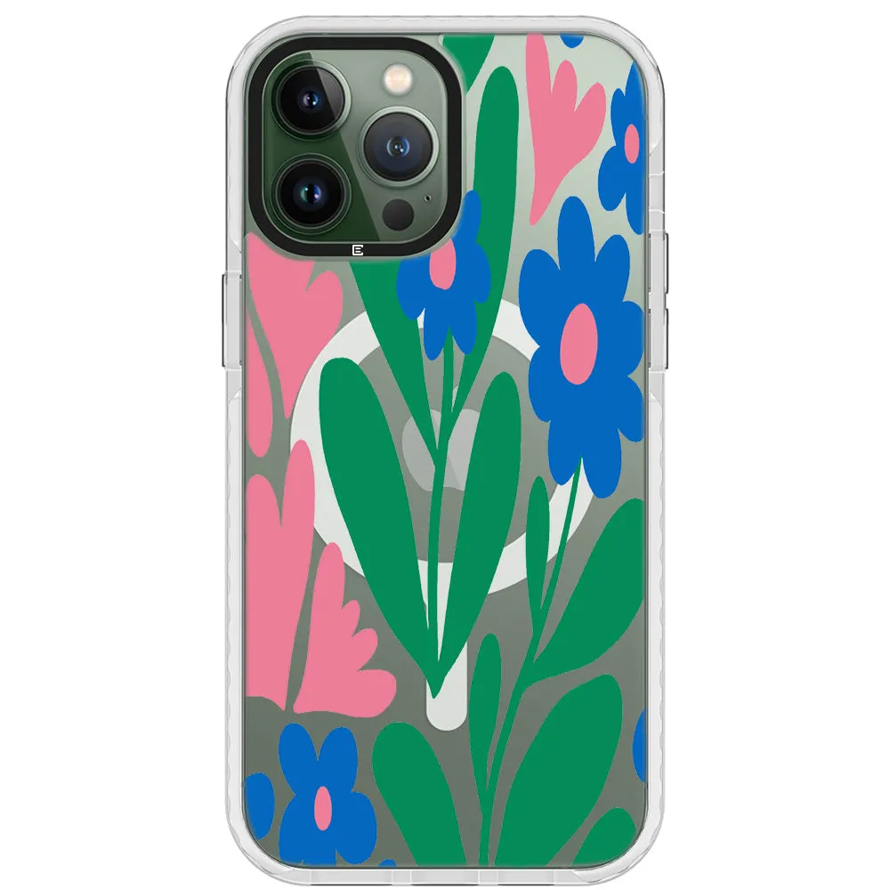 Blue Blossom Bouquet iPhone Case