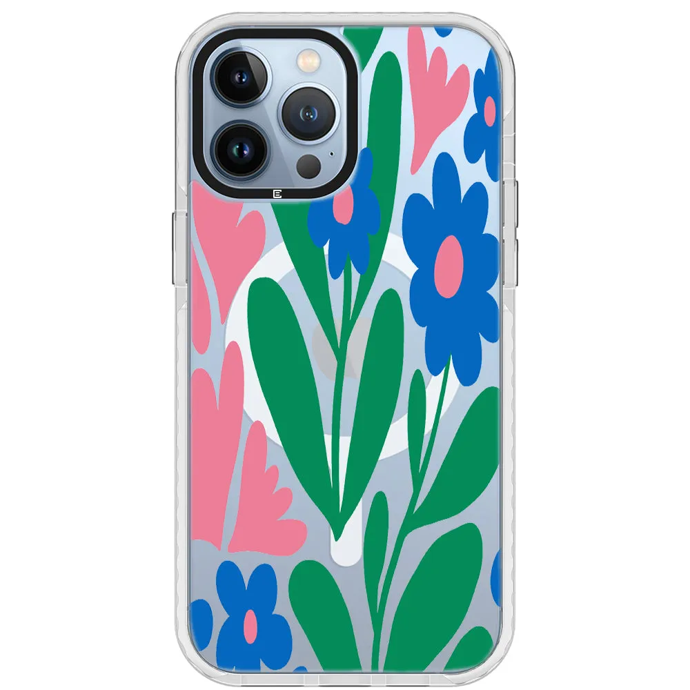 Blue Blossom Bouquet iPhone Case