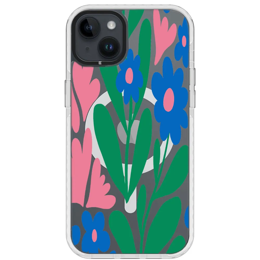 Blue Blossom Bouquet iPhone Case