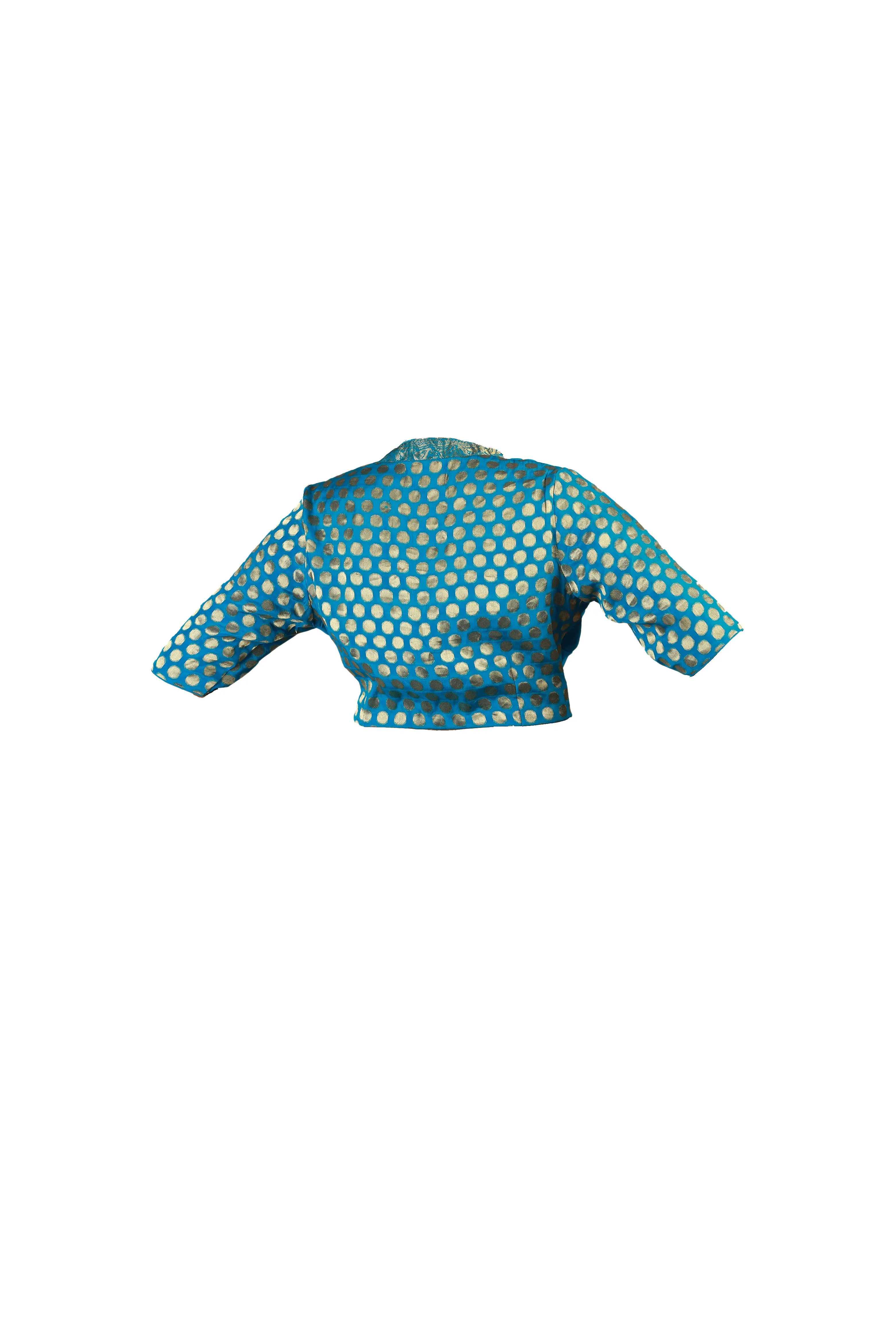 Blue Checks Saree