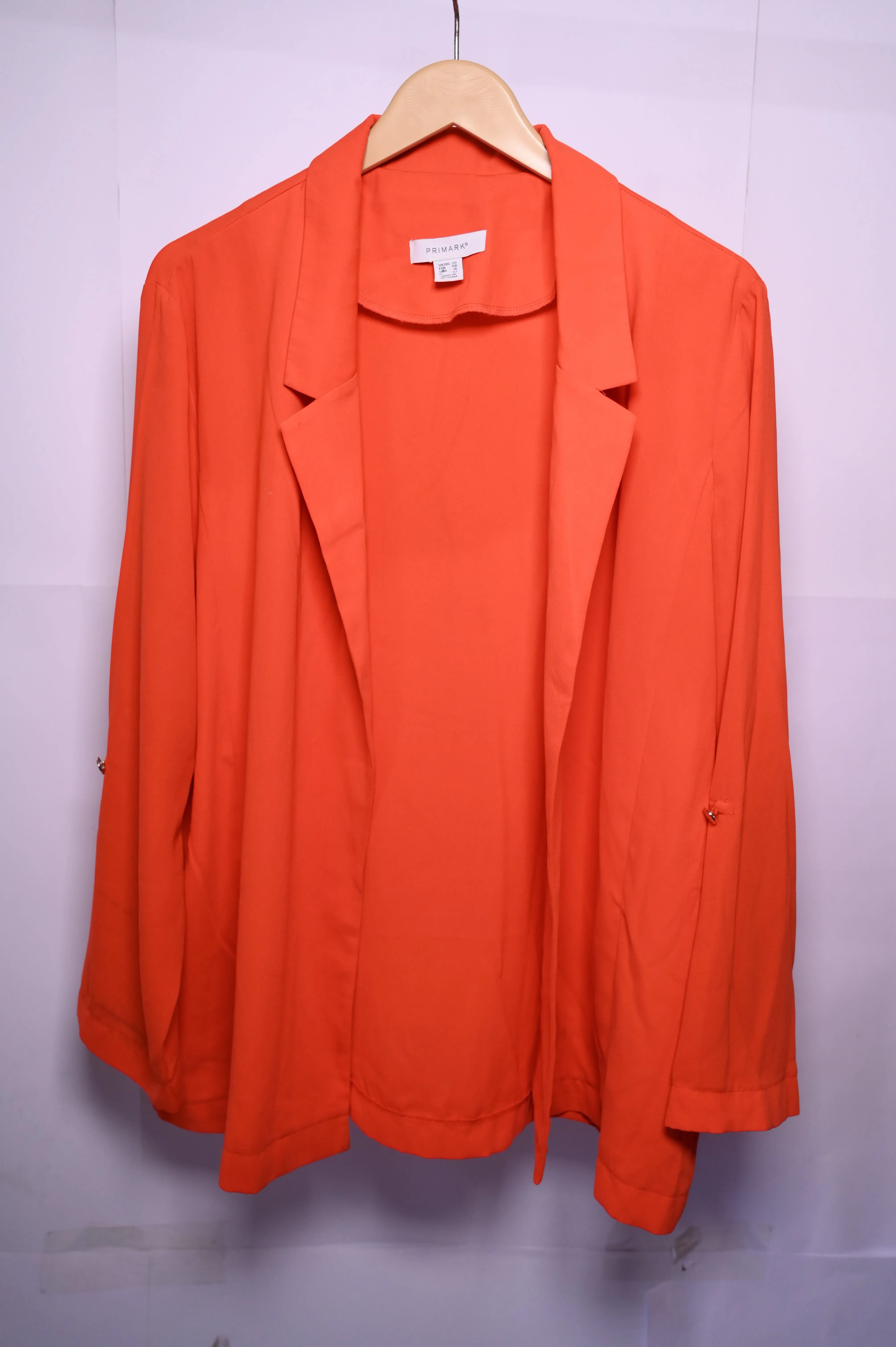 Bright Orange Polyester Shrug