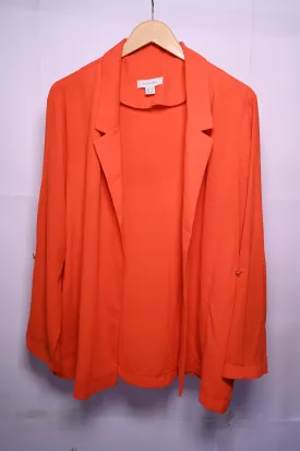 Bright Orange Polyester Shrug