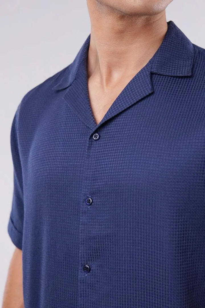 Check Cuban Shirt - Blue