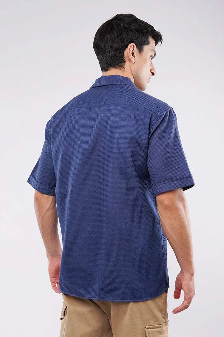 Check Cuban Shirt - Blue