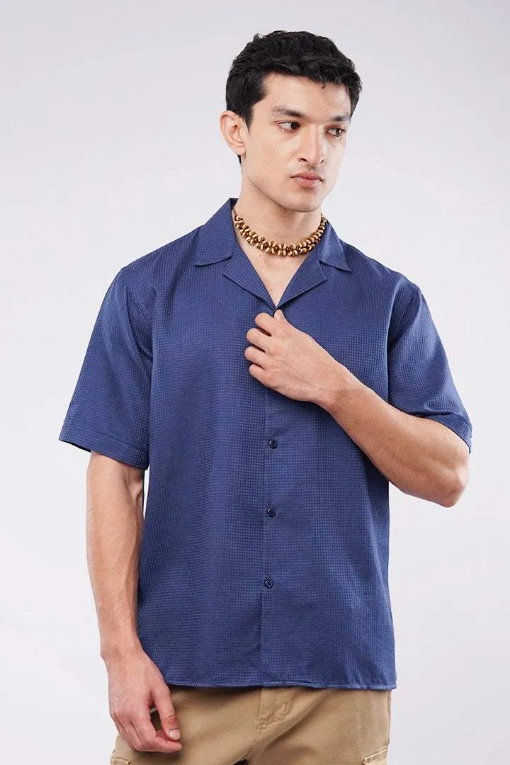 Check Cuban Shirt - Blue