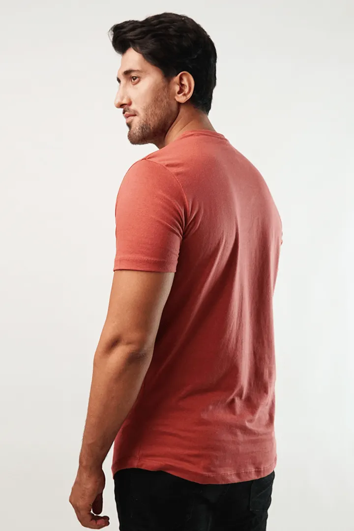 Coho Crew Neck T Shirt - Rust