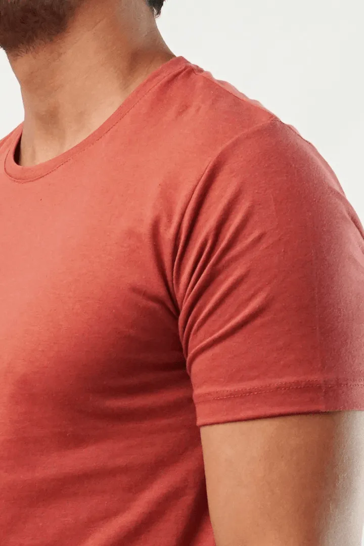 Coho Crew Neck T Shirt - Rust