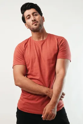 Coho Crew Neck T Shirt - Rust