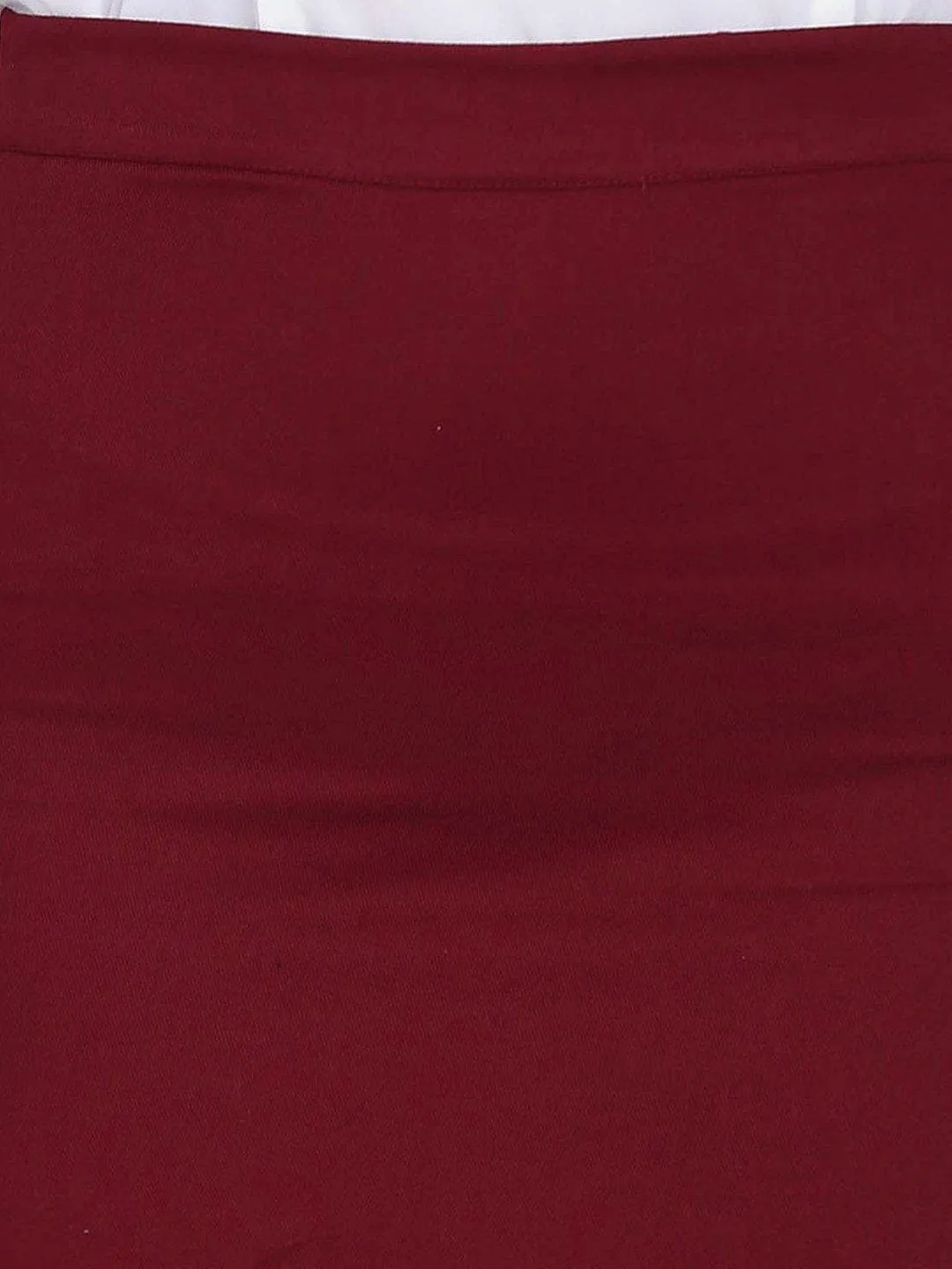 Cotton Twill Skirt - Wine Red
