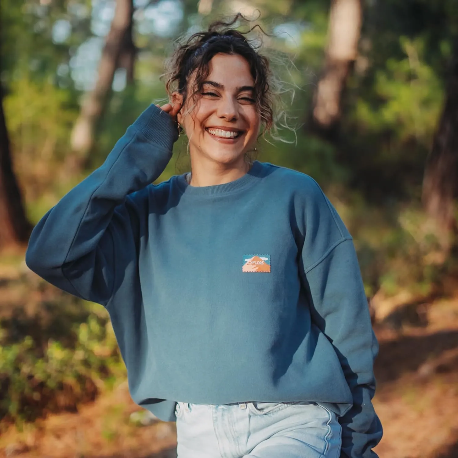 Cotton Unisex Sweatshirt, Soft Fabric, Hoodless Sweatshirt