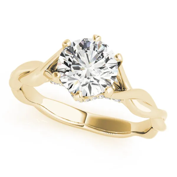 Cross-Over Style Engagement Mounting with Interior Diamond Detail