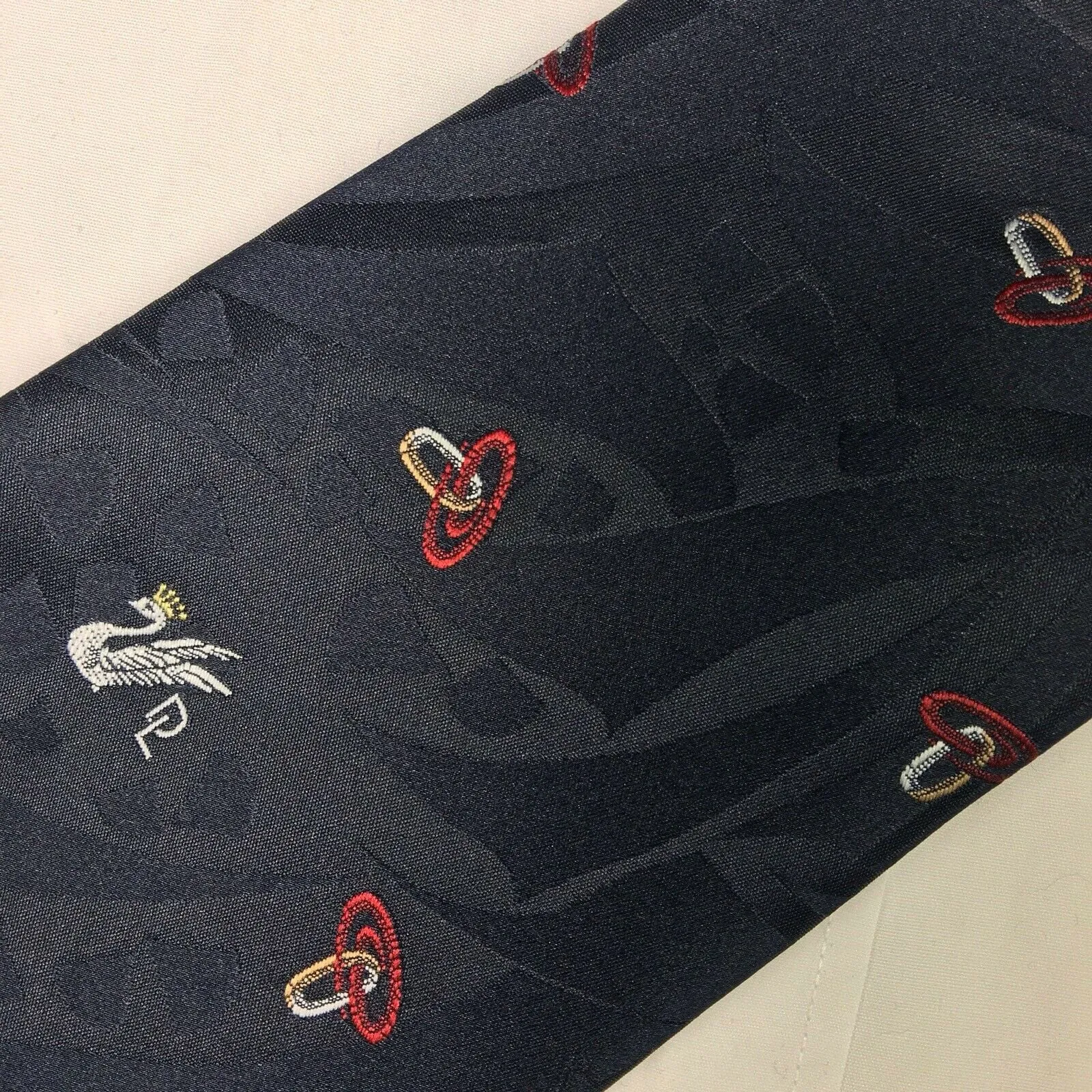 Don Loper Beverley Hills Mens Deep Blue Patterned Polyester/Silk Neck Tie