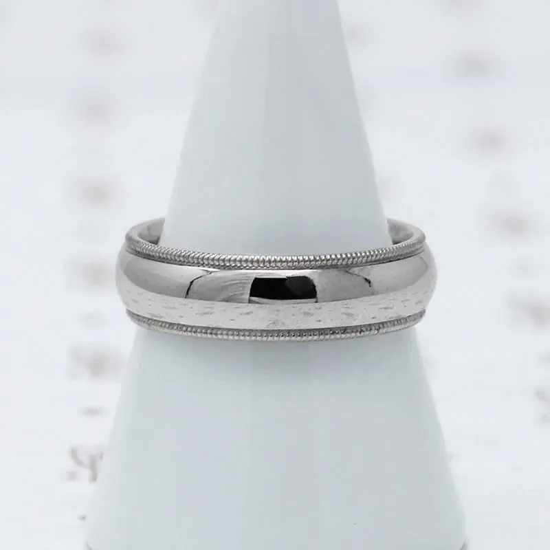 Elegant Milgrain Detail Comfort Fit Band