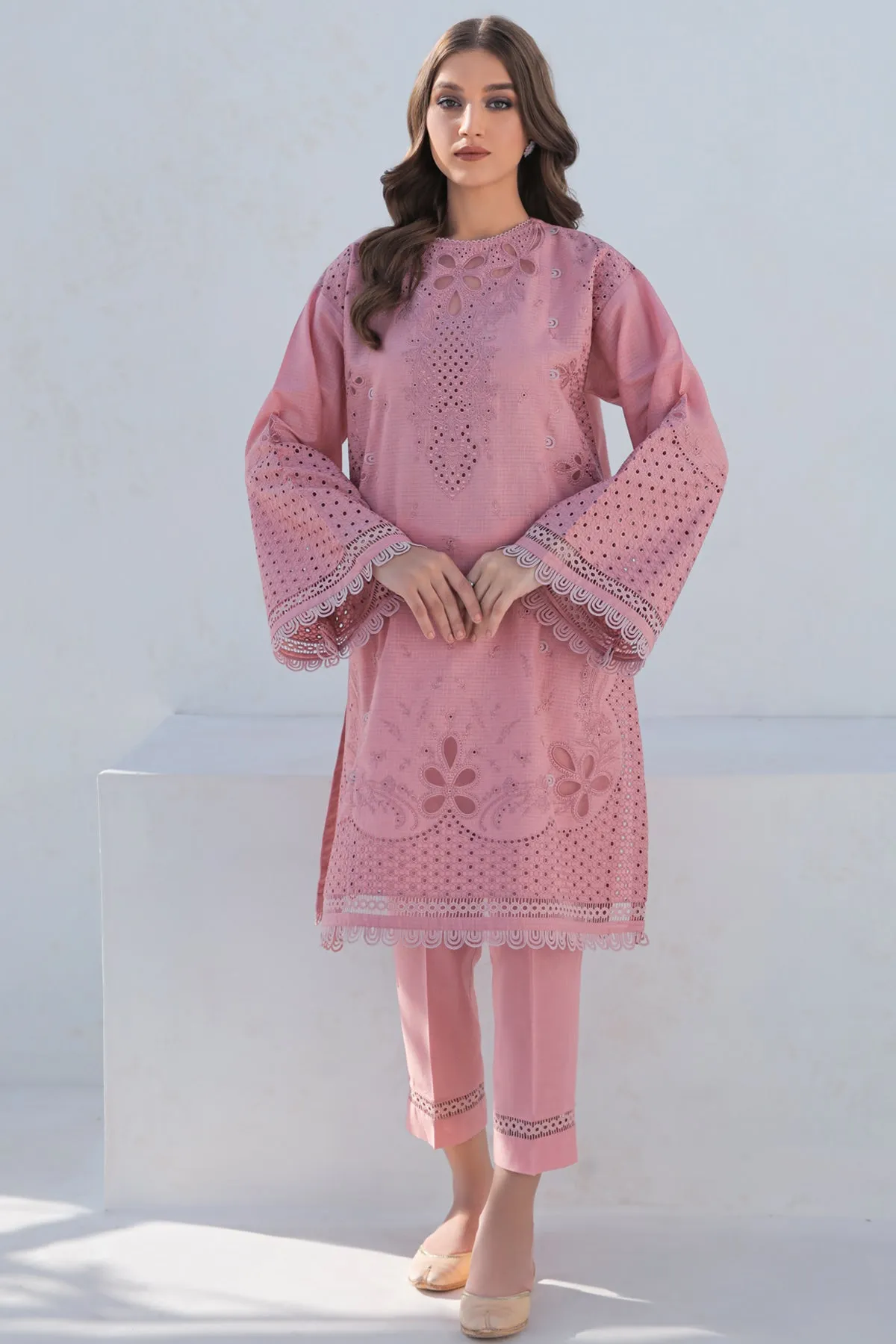 Embroidered Check Lawn RTW-1078