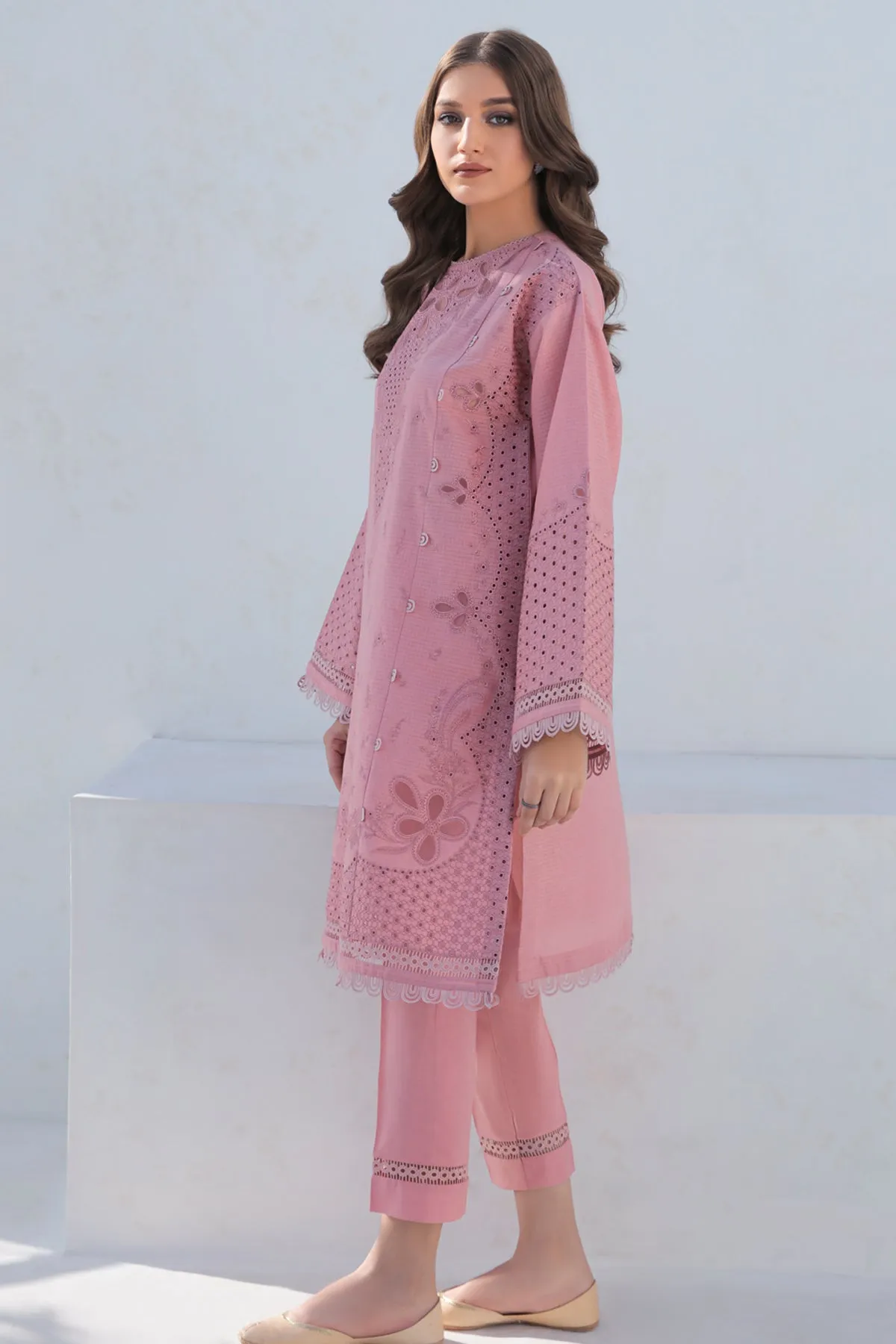 Embroidered Check Lawn RTW-1078