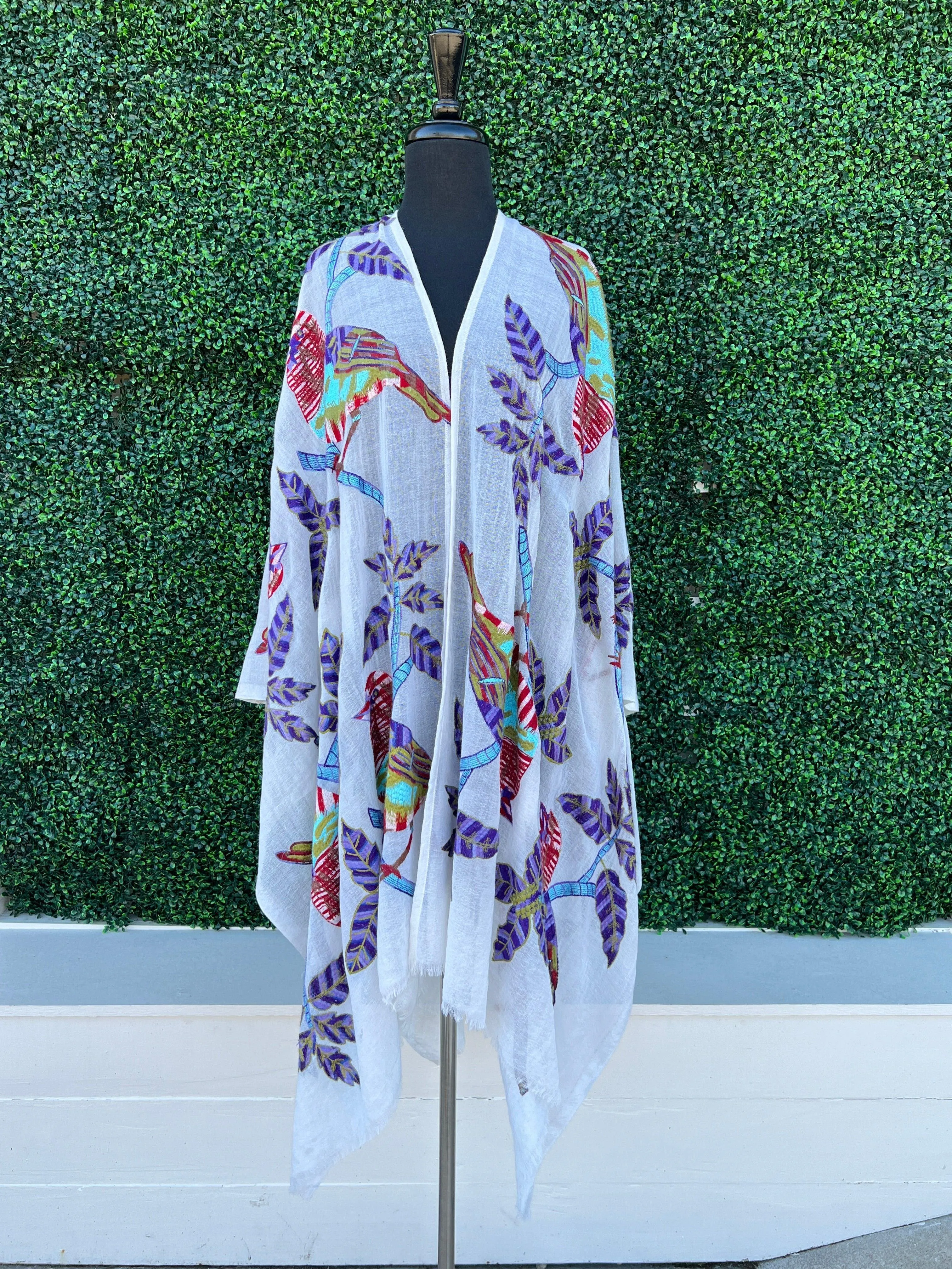 Embroidered Eva Ruana